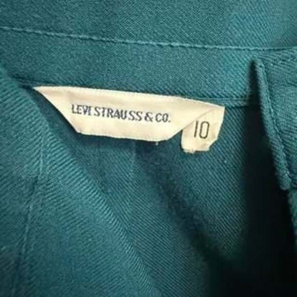 Vintage Levi's Straight Leg Trousers - Teal, Size 10 - Picture 2 of 5